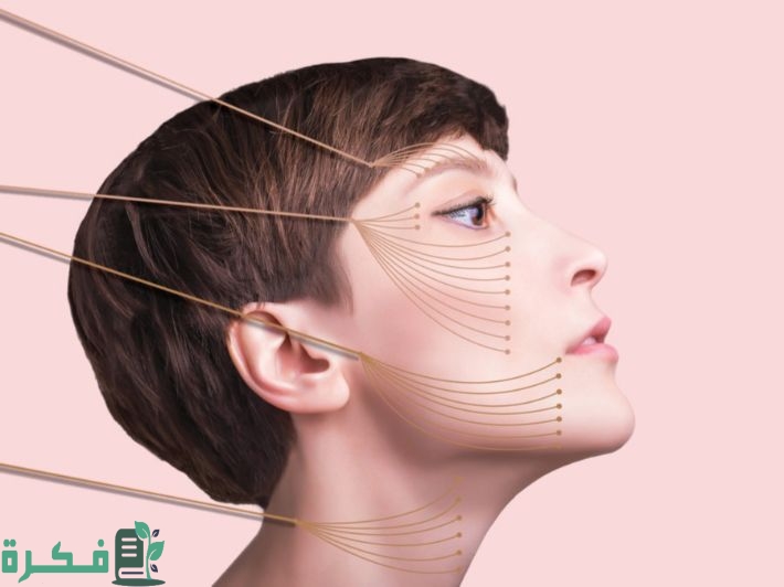 شد الوجه عن طريق الخيوط الذهبية