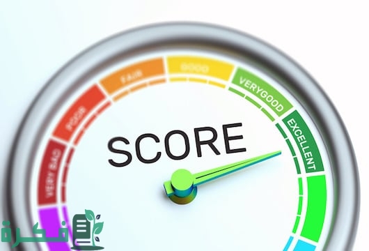 متى يسقط الاي سكور 4 Canva Business Credit Score Gauge Concept Excellent Grade.
