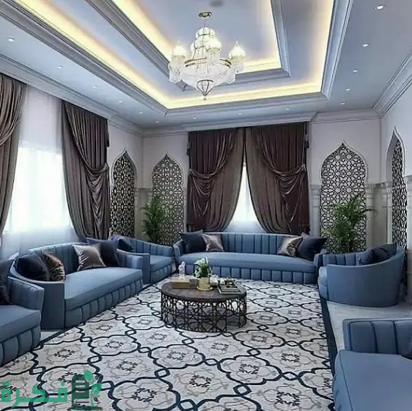 طريقة تنسيق الستائر مع الكنب