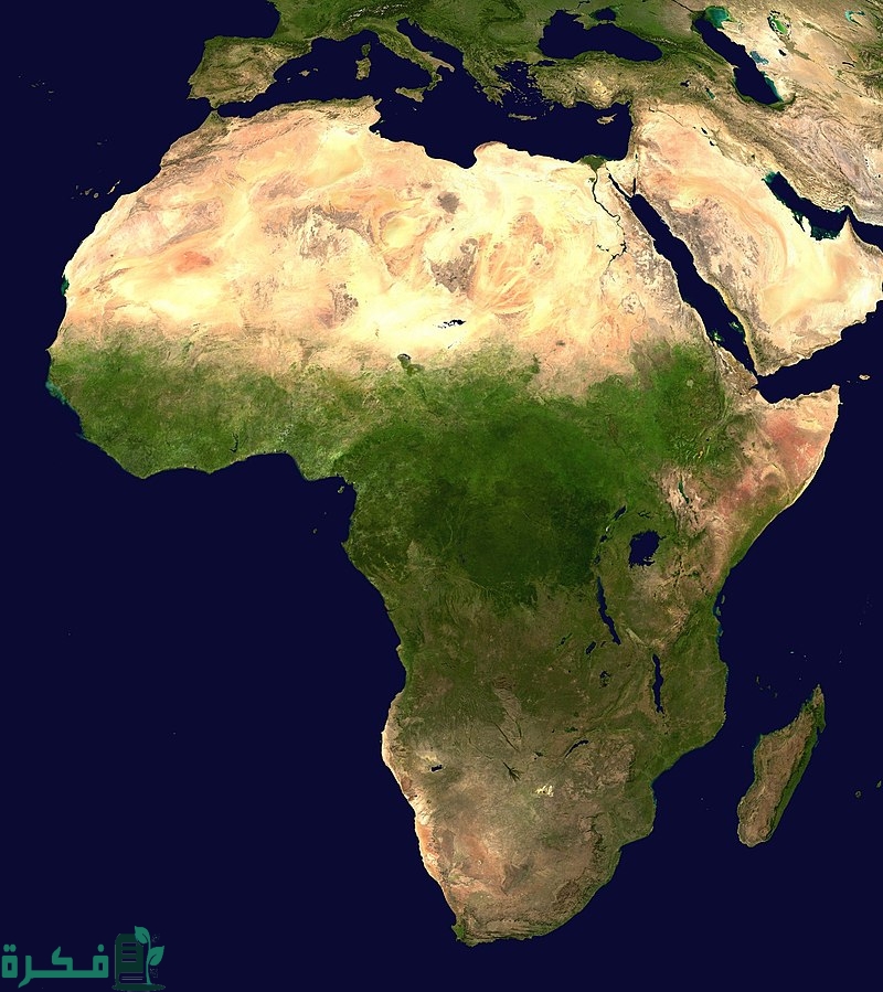 Africa satellite orthographic