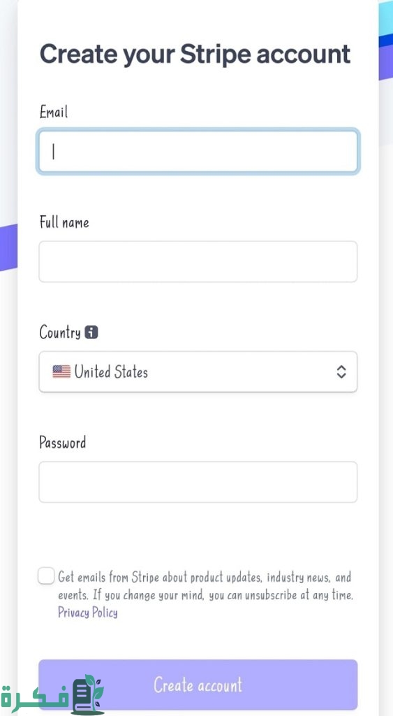 طريقة فتح حساب سترايب Stripe