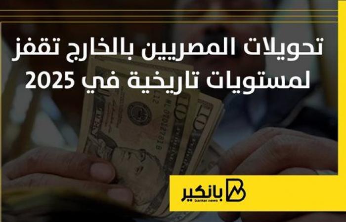 تحويلات المصريين بالخارج تحقق أرقامًا غير مسبوقة في 2025 وفق إنفوجراف حصري